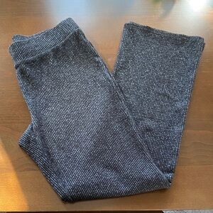 Time and Tru Black & Dark Gray Ribbed, Heathered Lounge Pants, Size S (4-6).